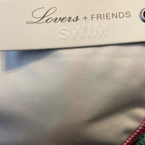 Lovers + Friends Tropical Oasis Bikini In Boho Floral Revolve Pink Blue NWT L - Picture 3 of 6